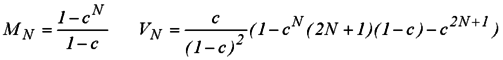 Mean, variance geometrical law